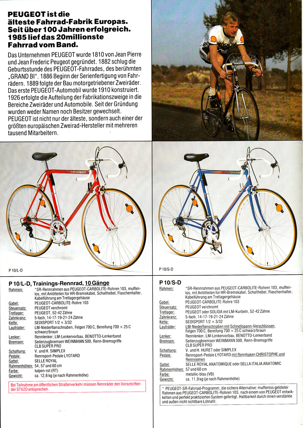 Peugeot 1986 Brochures